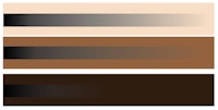 a set of brown, black, and white color palettes