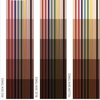 a chart showing the different colors of a stripe